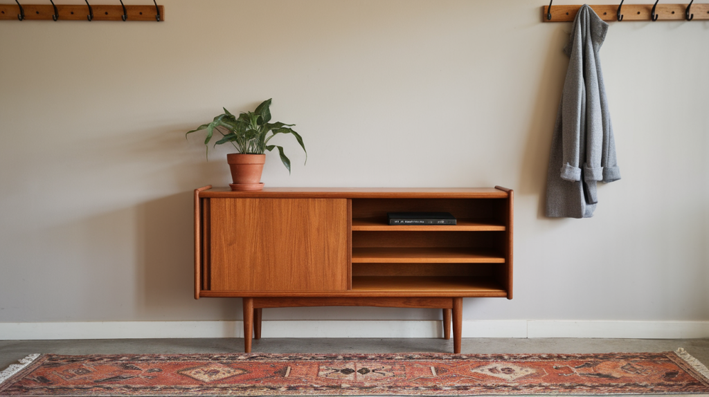 mid century modern entryway console