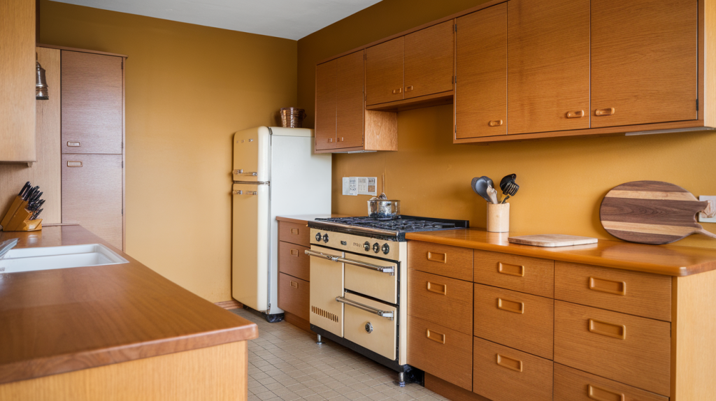 mid century modern kitchen cabinets