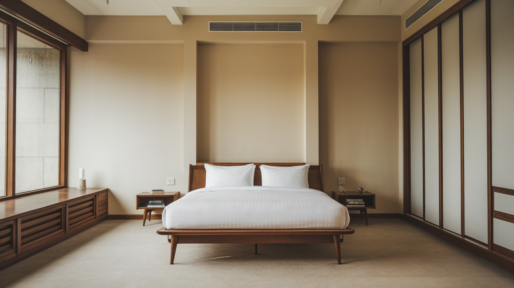 mid century modern low bed