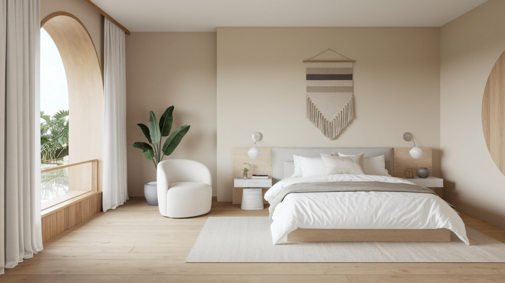 minimal bedroom modern coastal interior design