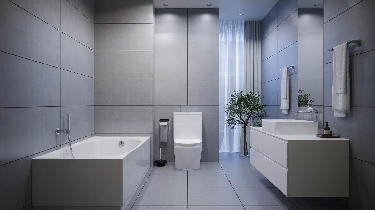 minimal hardware clean lines contemporary bathroom ideas