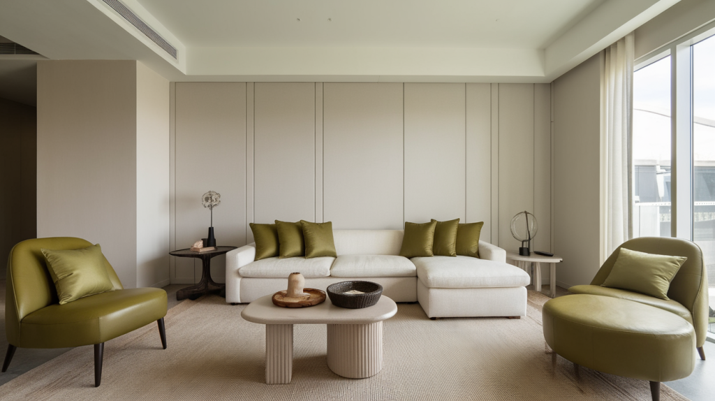 modern apartment accent color decor