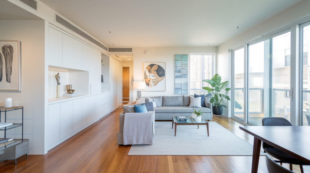 modern apartment hidden storage