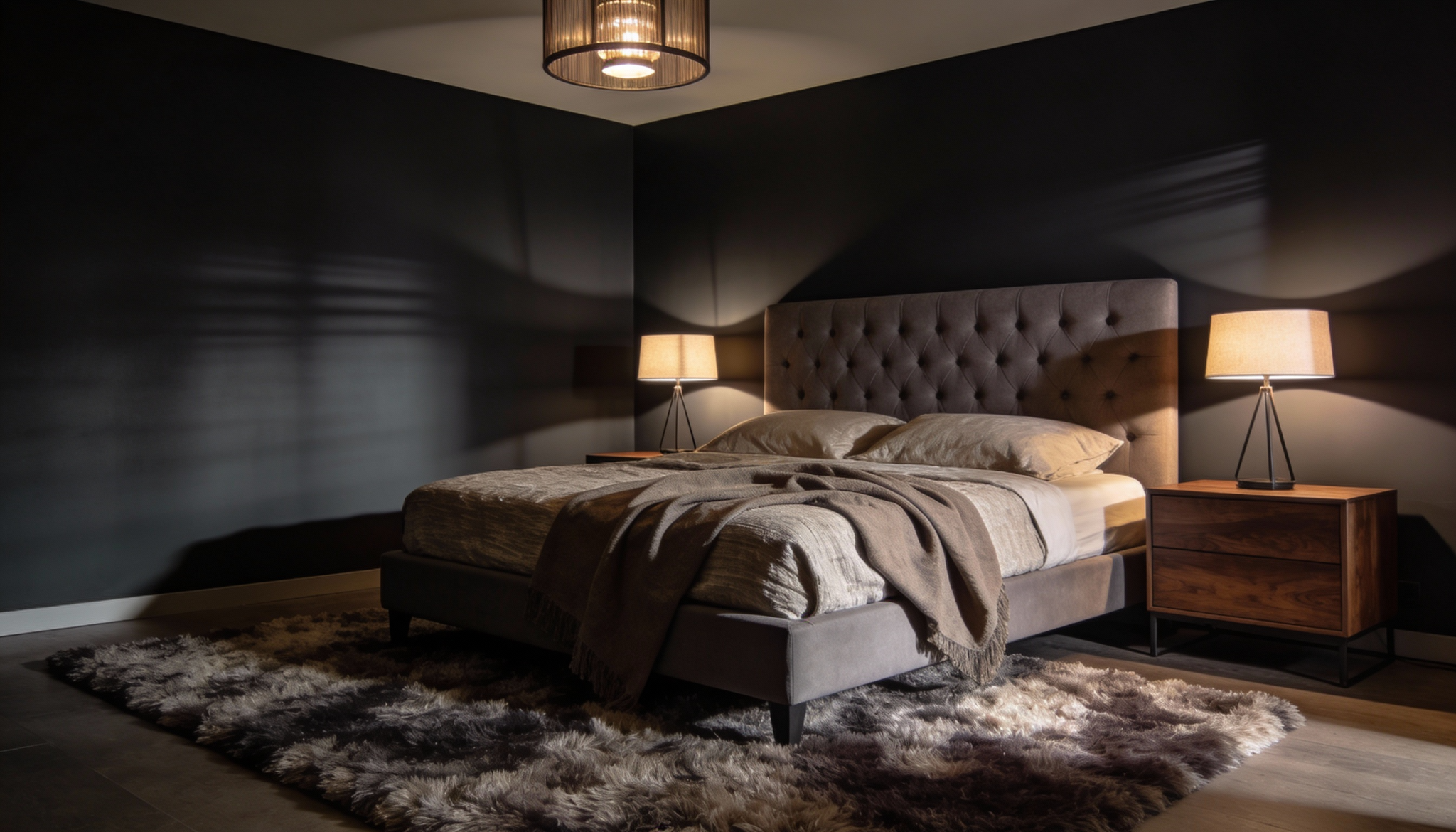 moody modern bedroom