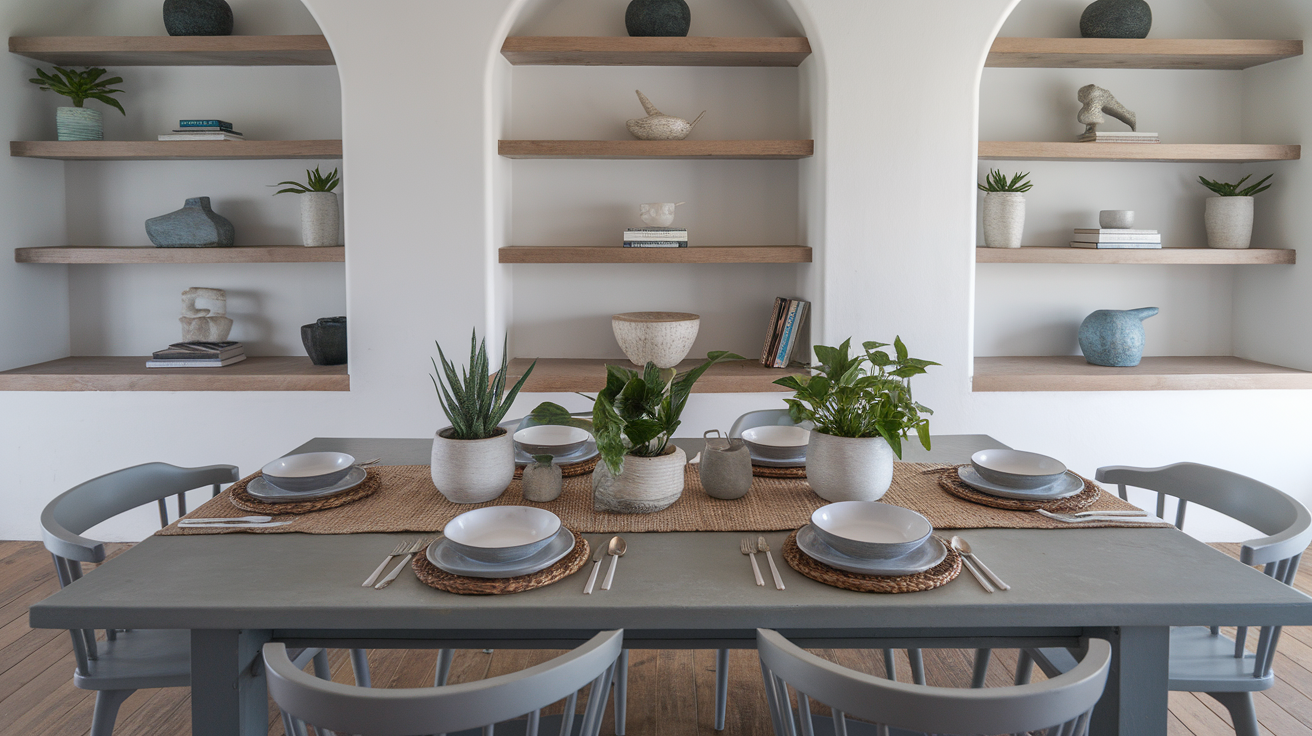 natural table runner coastal dining beach decor ideas