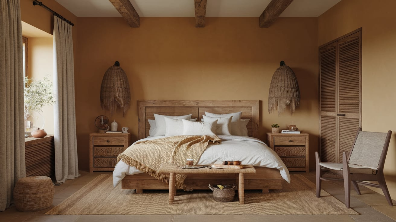 natural textures bedroom country style rustic home