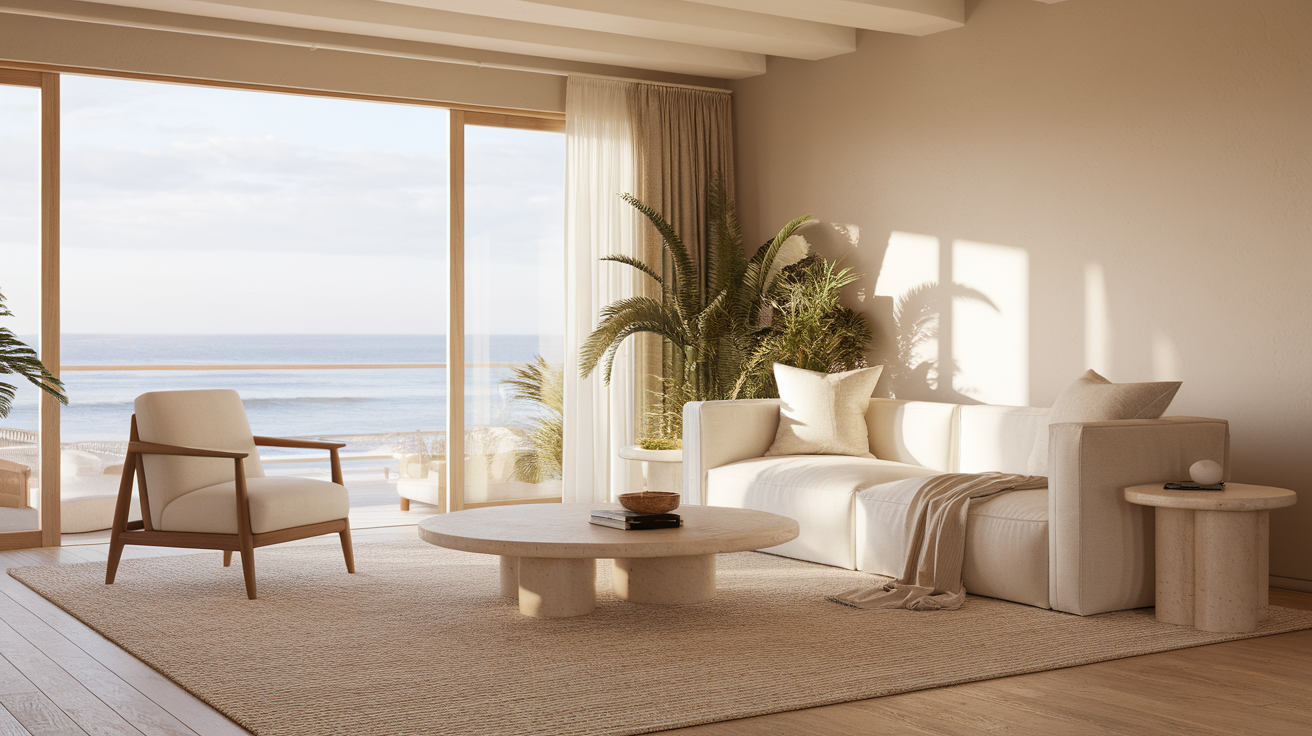 neutral textured rug coastal living room beach decor ideas