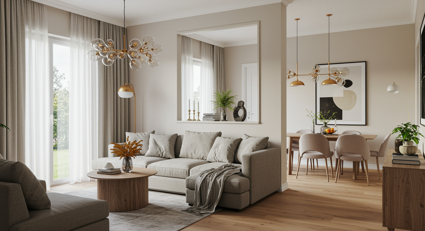 open concept living room