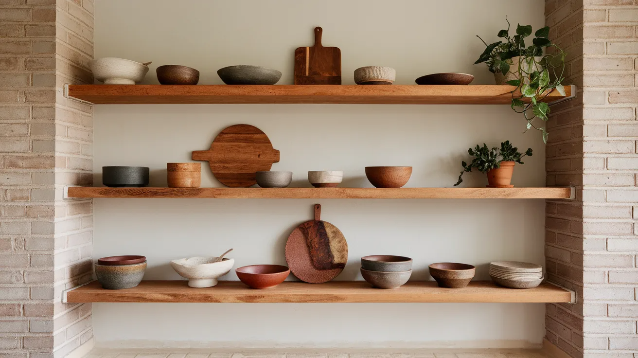 open shelves kitchen modern rustic interior design