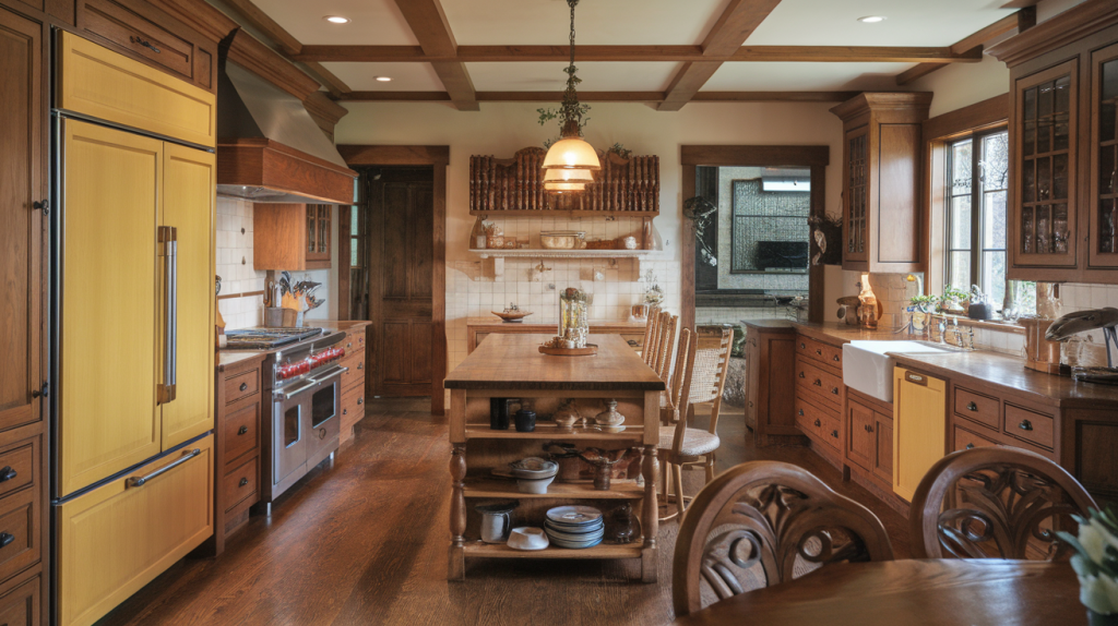 paneled appliances seamless look traditional kitchen