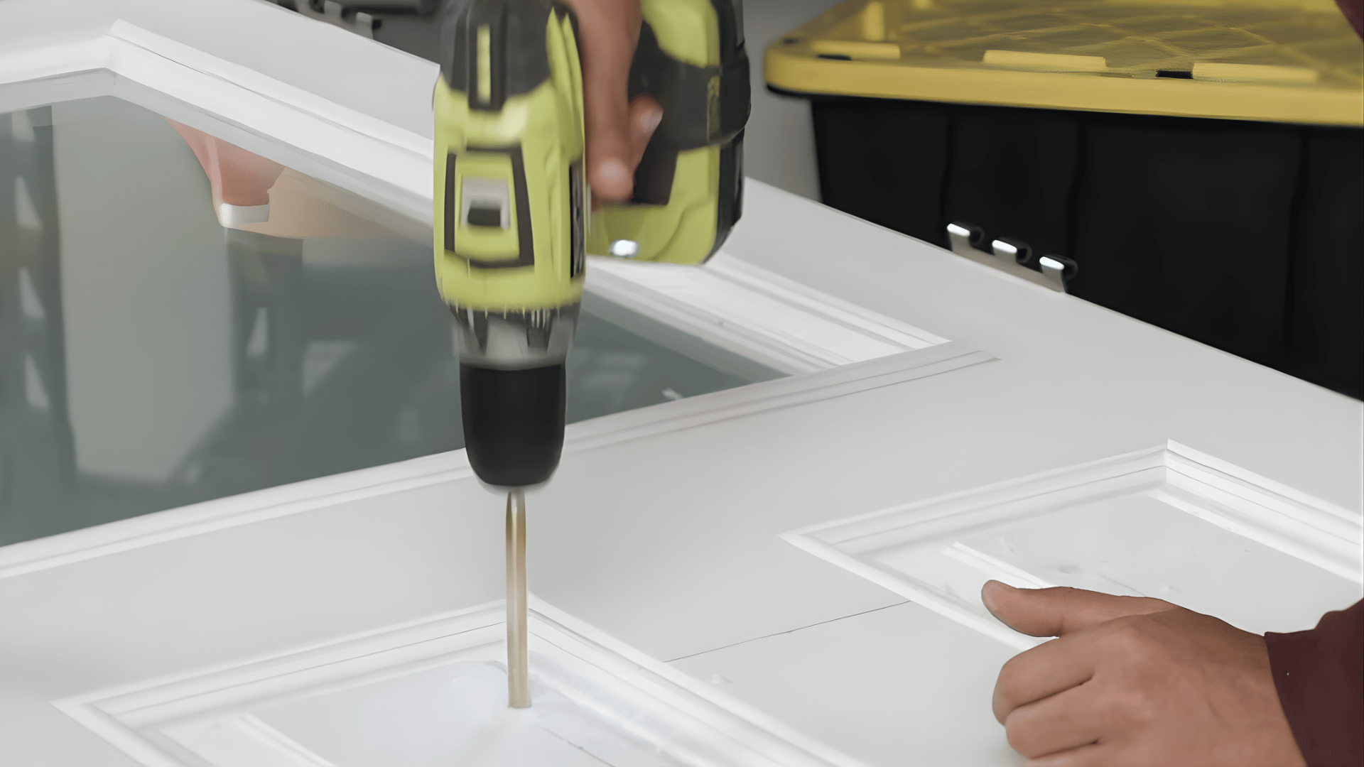 position the template and drill starter holes