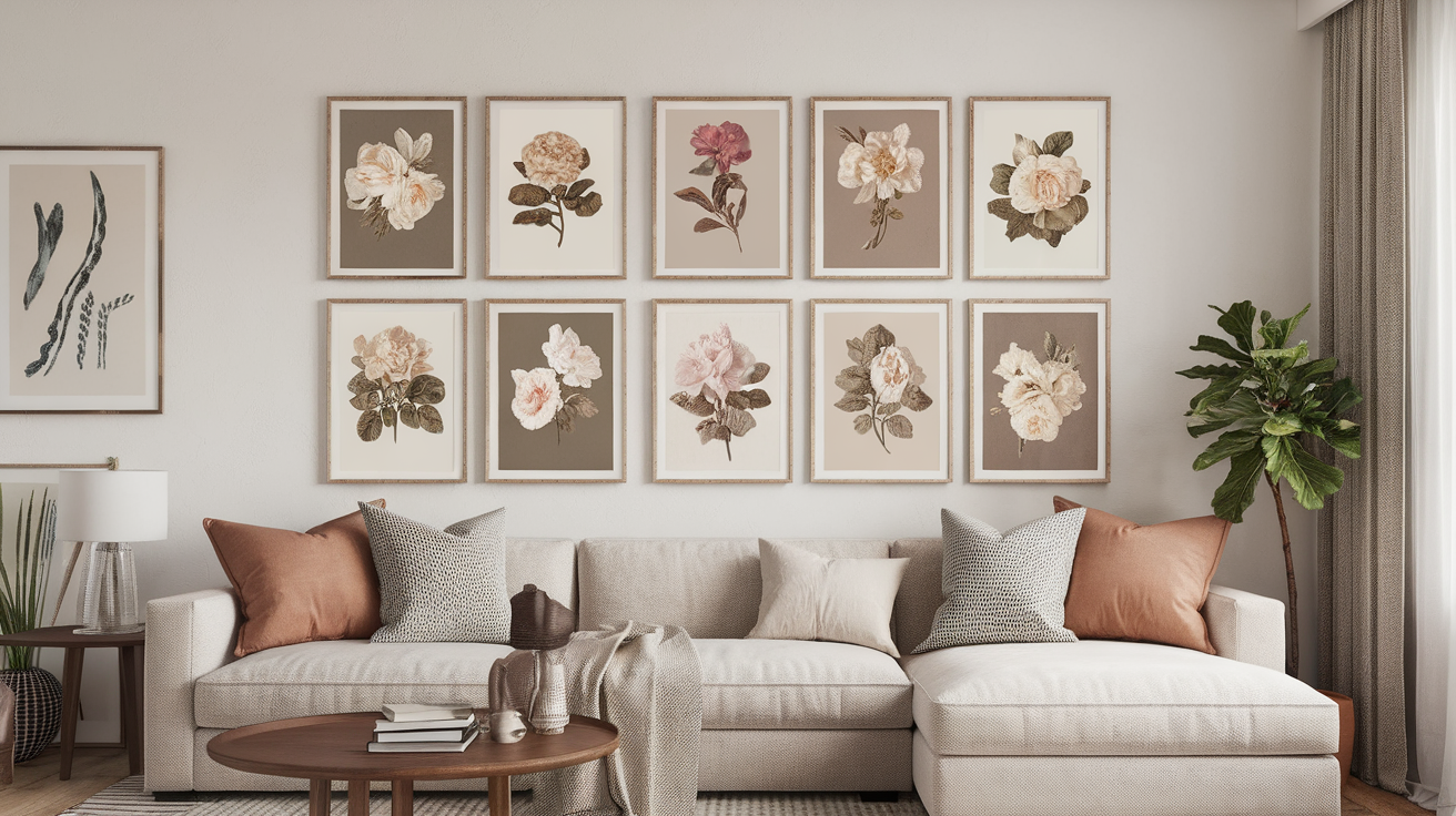 printable art gallery wall living room diy wall decor