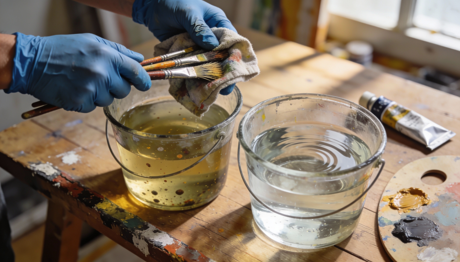 How to Clean Paint Brushes Properly (Wet & Dried Paint) - A House in ...