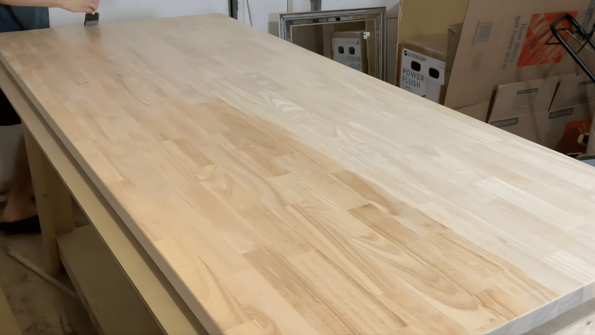 raise the grain and apply finish