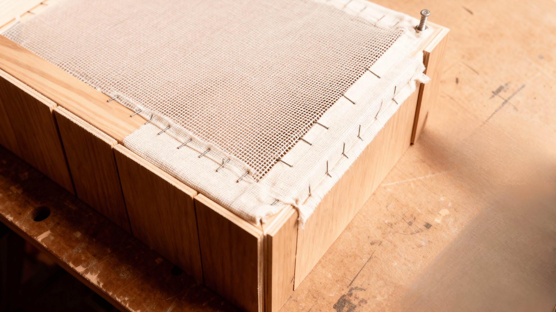 seal the back of the panel with breathable fabric