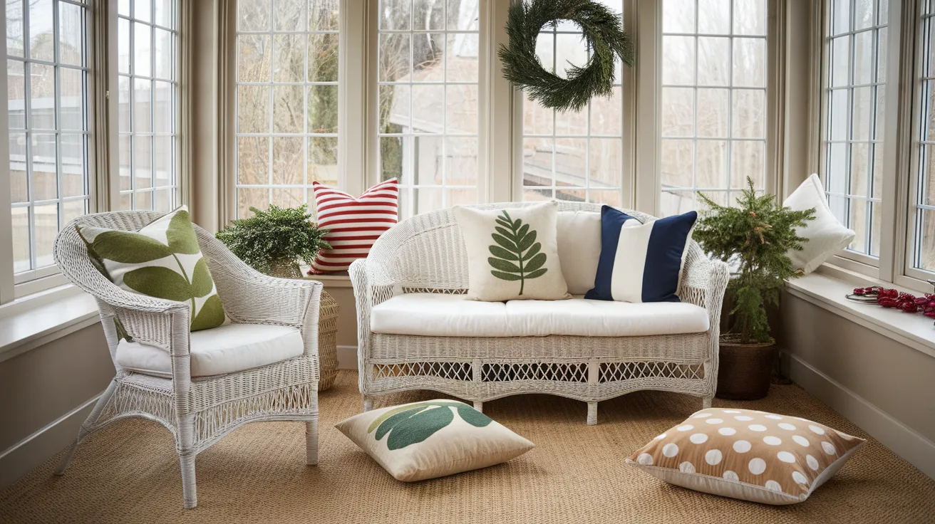seasonal decor cozy small sunroom