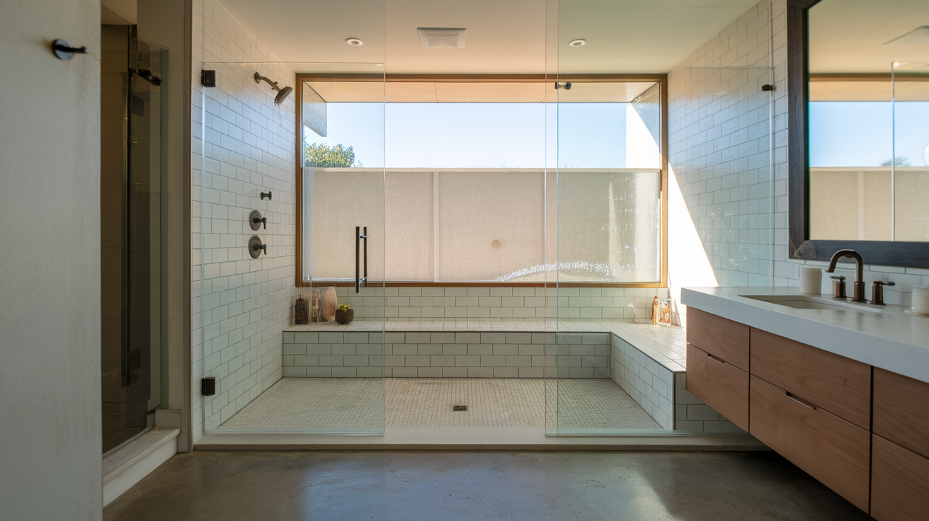 shower bench seating modern design contemporary bathroom ideas