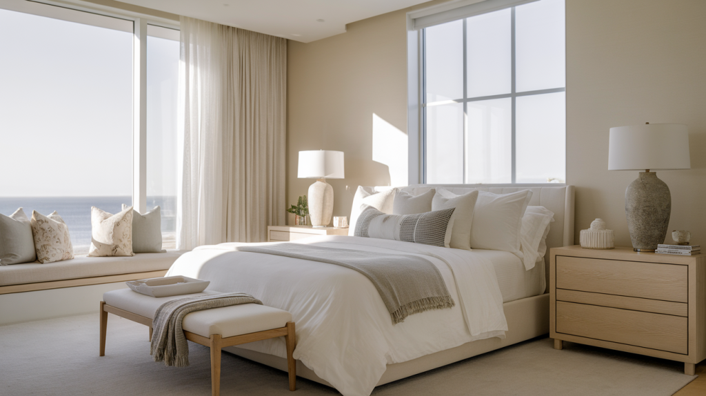 simple nightstands modern coastal interior design