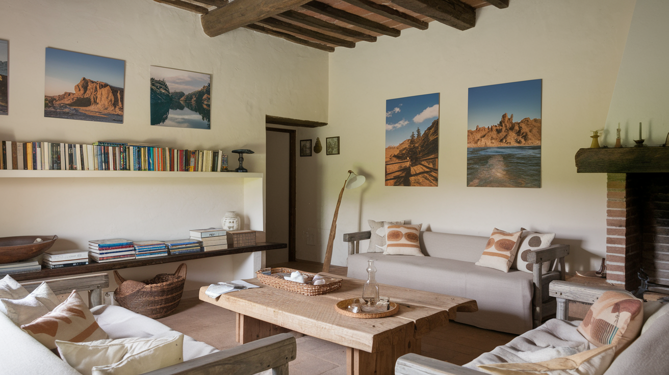 simple personal decor living room country style rustic home