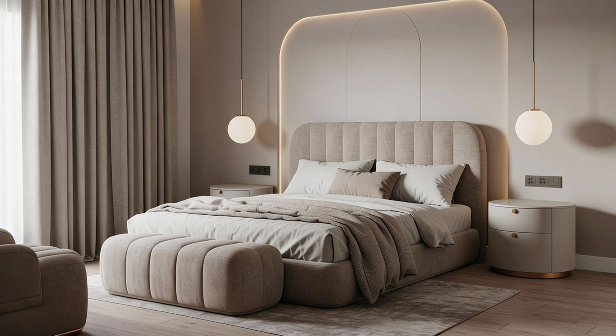 soft contemporary modern bedroom