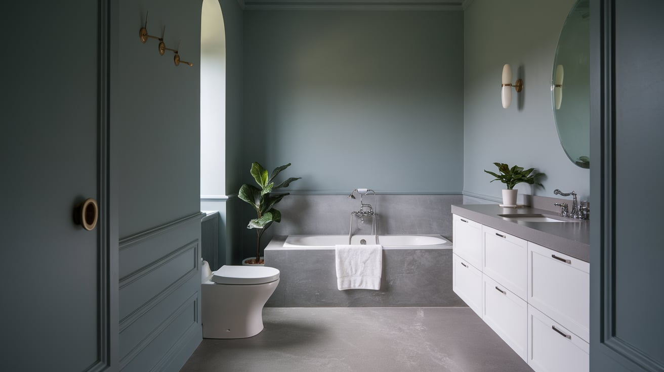 soft gray walls modern bathroom contemporary bathroom ideas