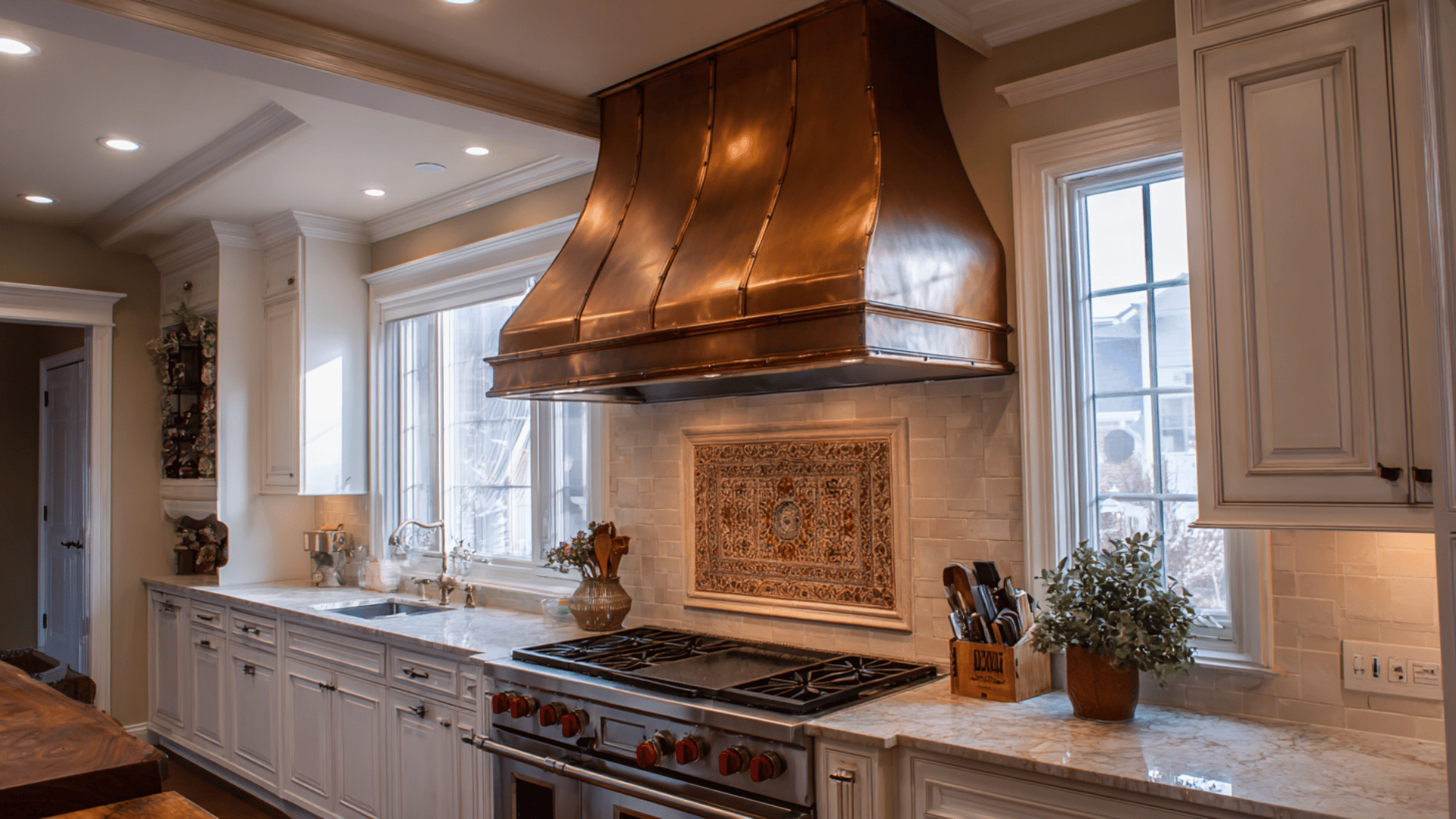 statement range hood centerpiece