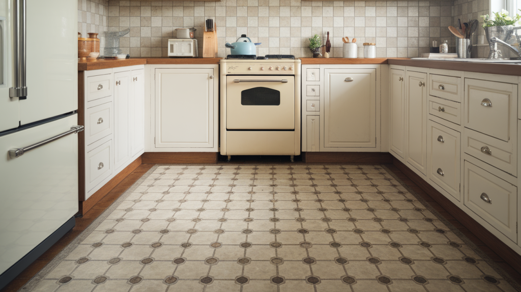 stick on floor tiles budget kitchen remodel