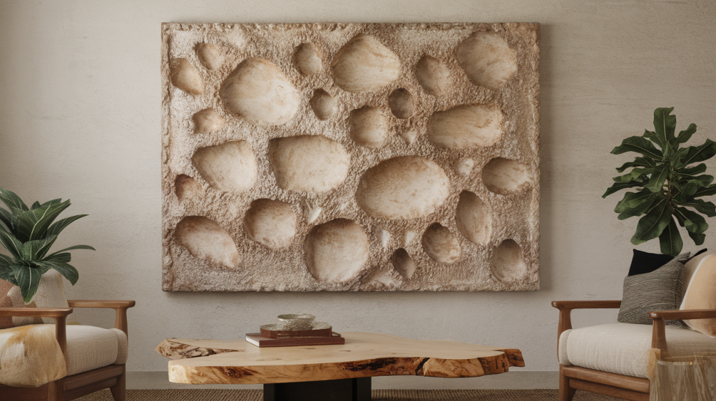 stone inspired plaster canvas art diy textured wall art