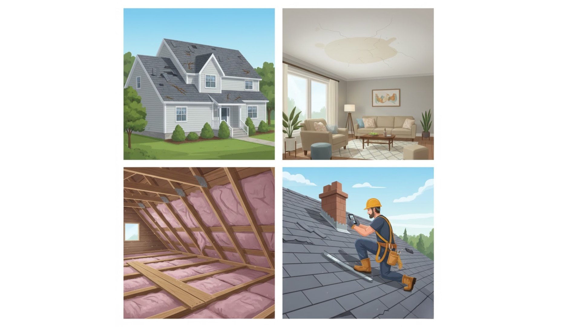 storm roof damage evaluation steps