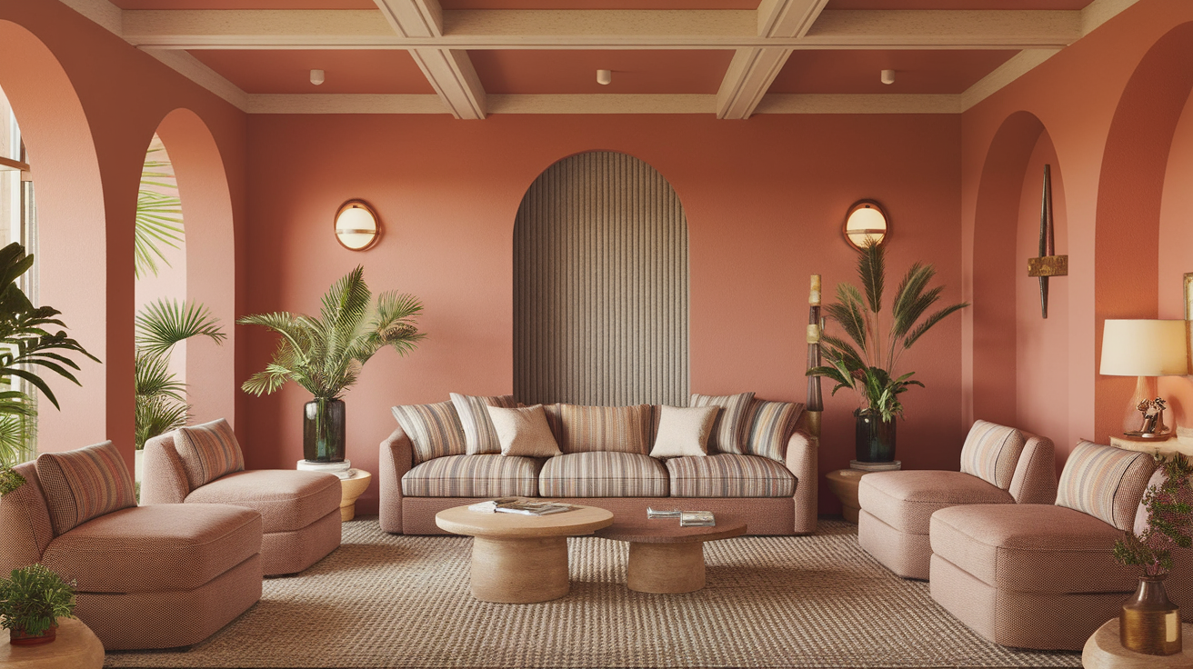 subtle patterns styling color drenched room