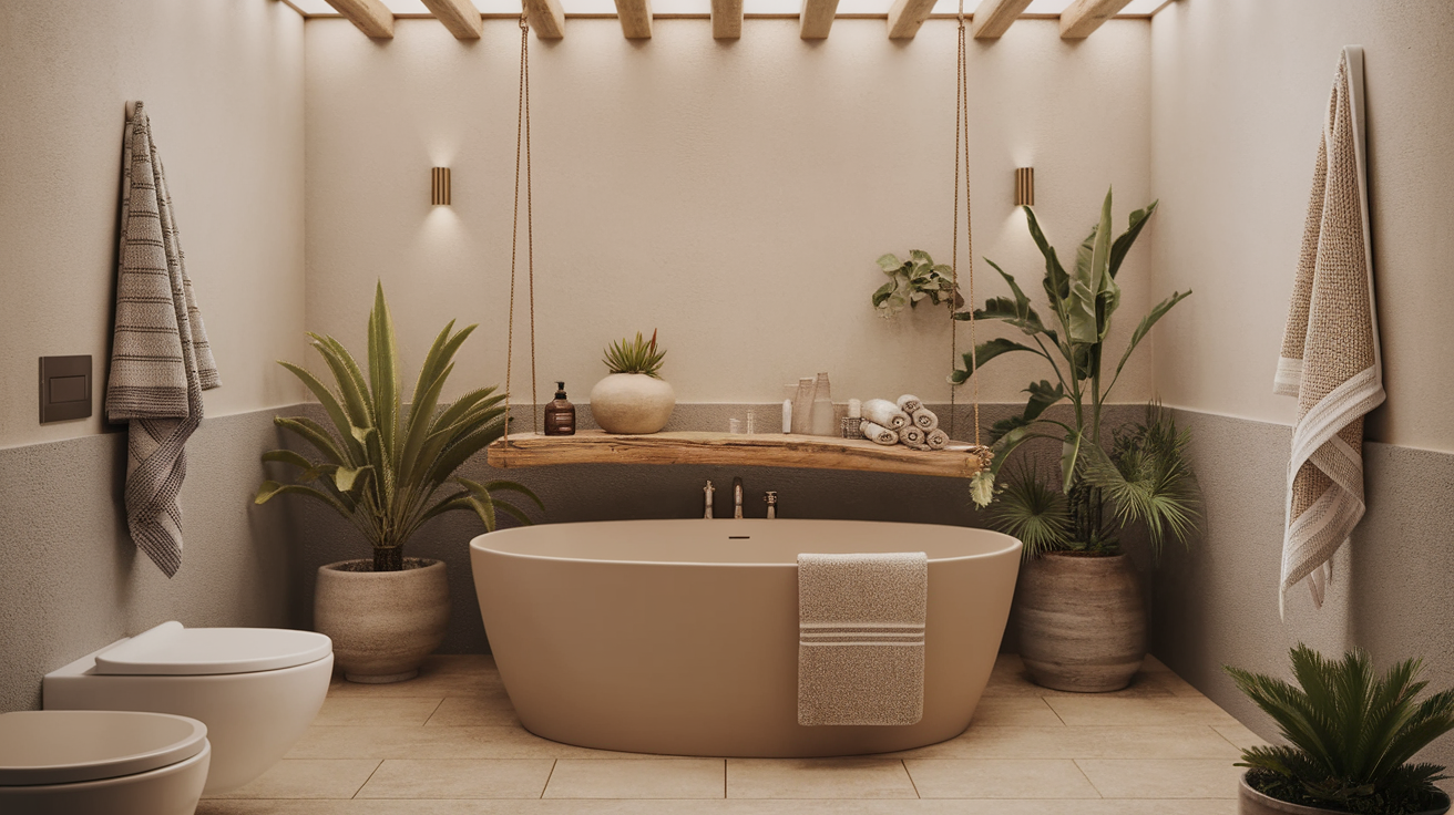 textured towels coastal bathroom beach decor ideas