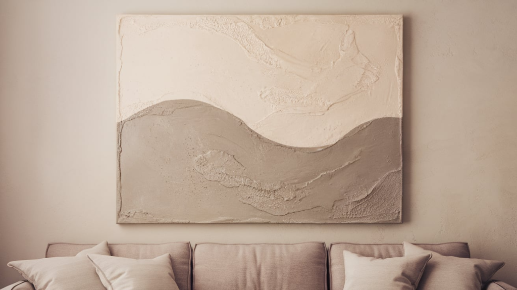 two tone textured canvas art diy textured wall art