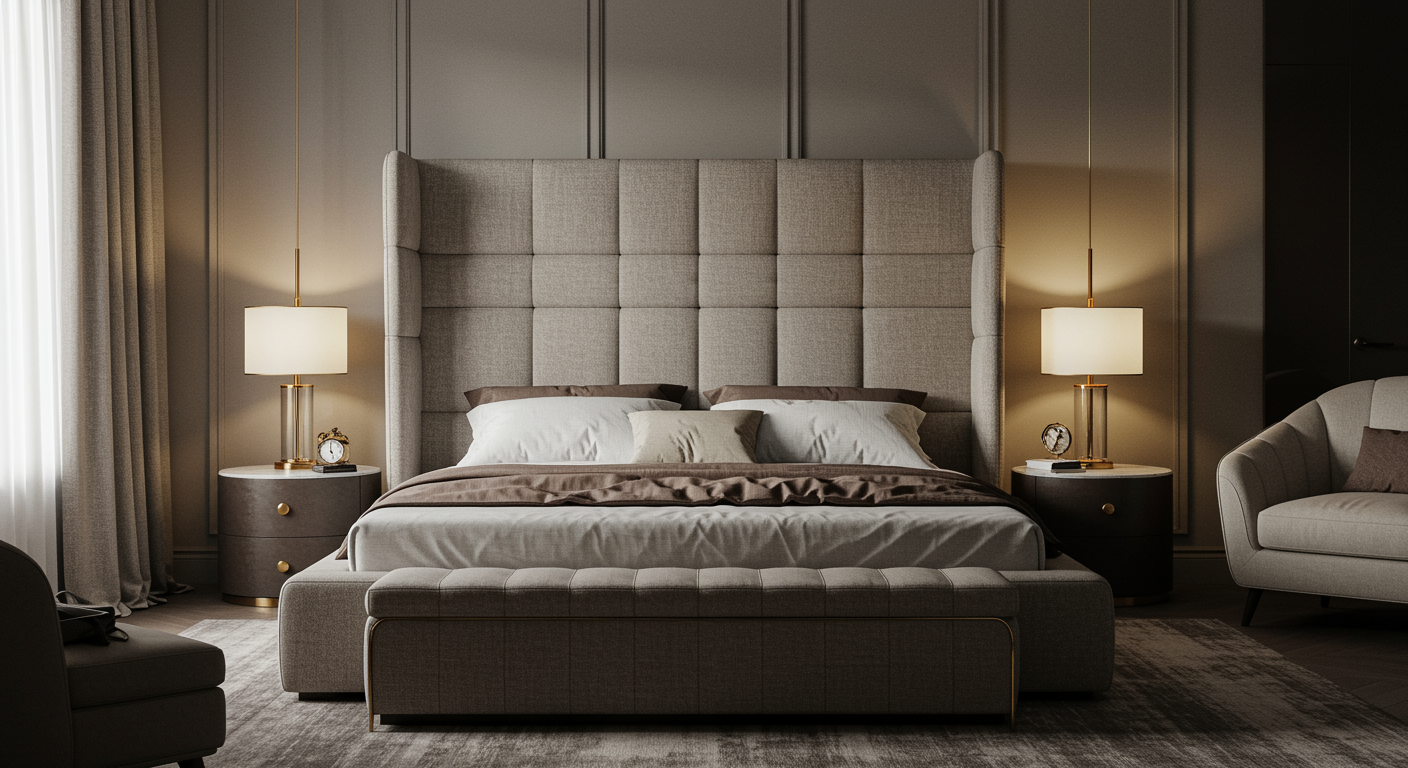 upholstered statement bed