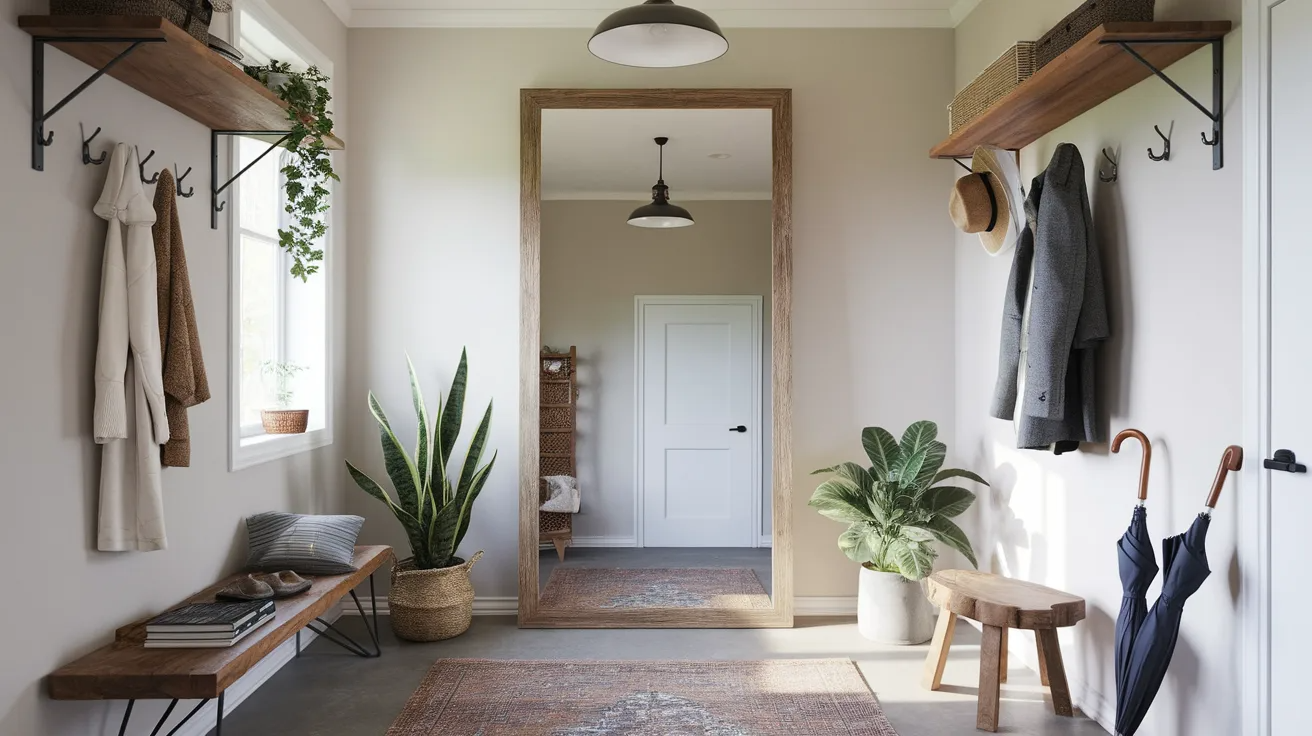 visual anchor entryway modern rustic interior design