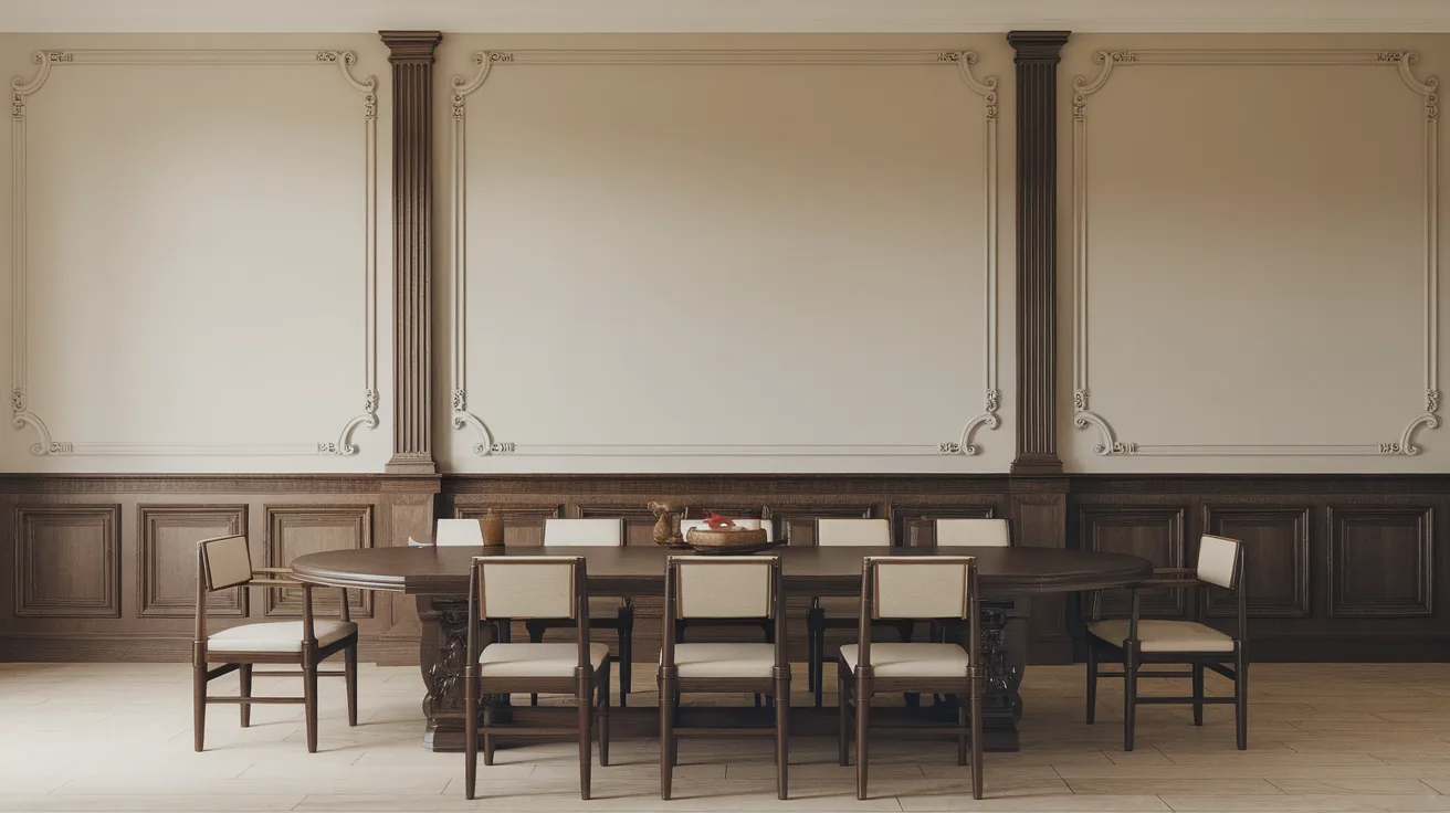 wainscoting dining room accent wall idea