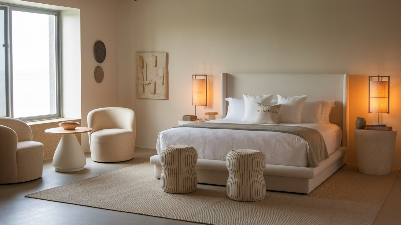 warm lighting coastal bedroom beach decor ideas