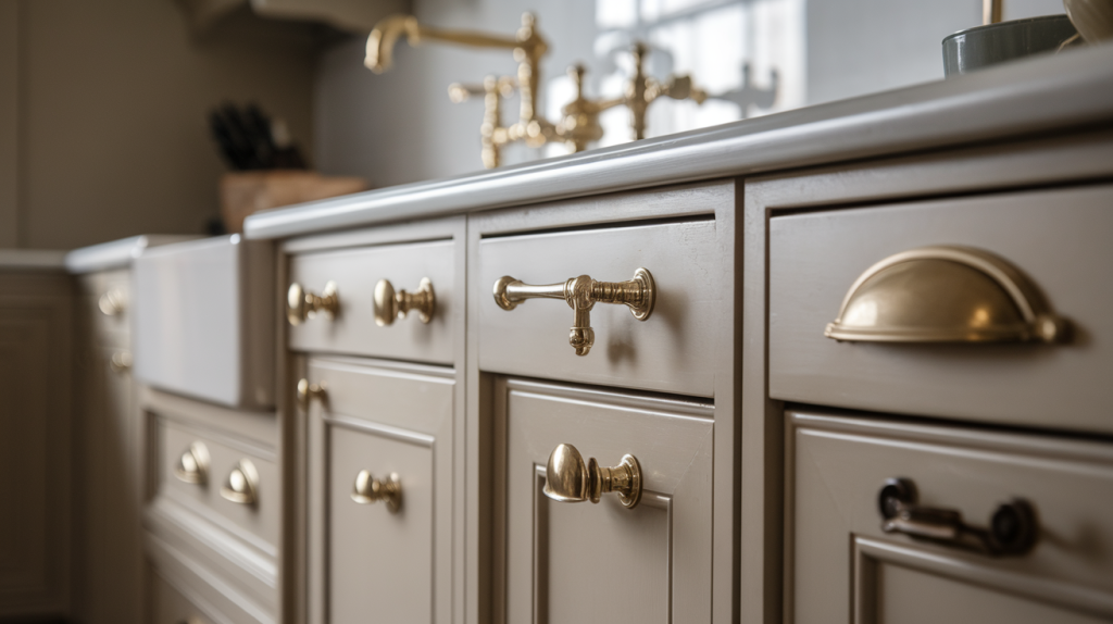 warm metal kitchen hardware timeless kitchen design