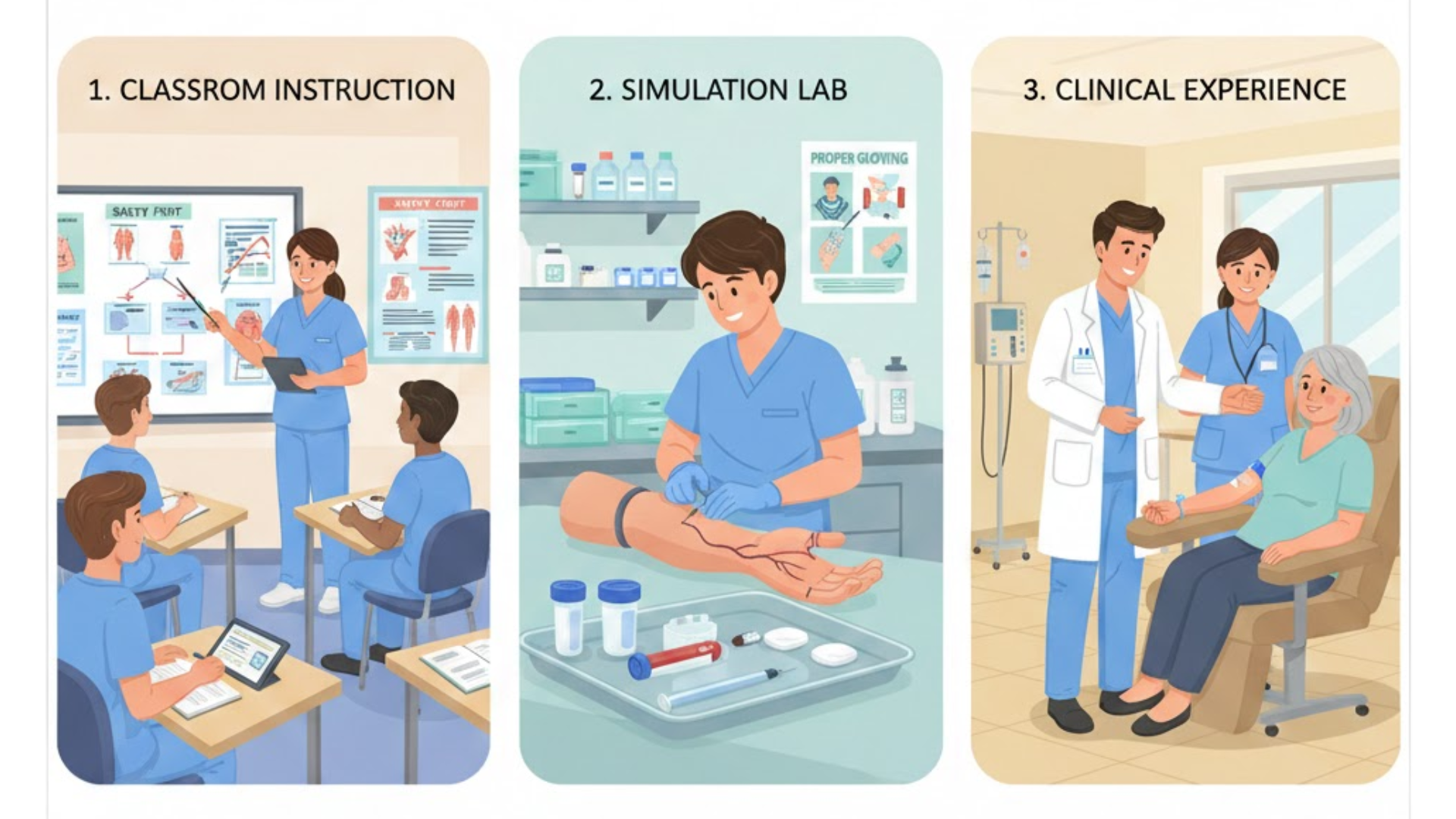 what is included in phlebotomy training