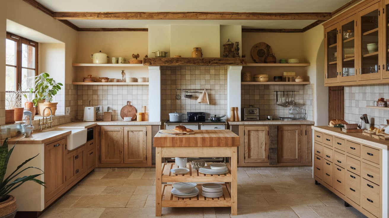 wood cabinets country kitchen country style rustic home