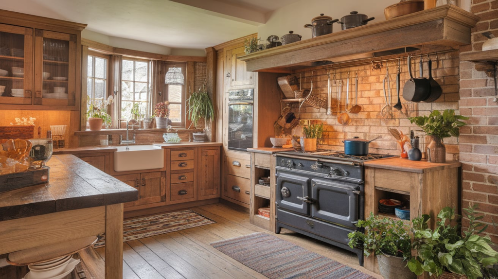 wood elements natural warmth traditional kitchen