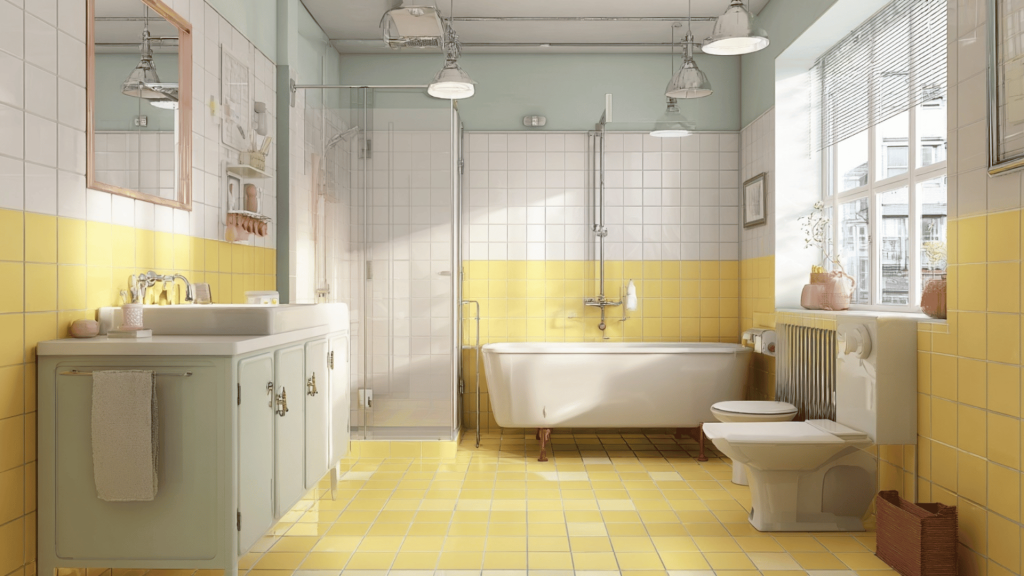 yellow sunshine bathroom