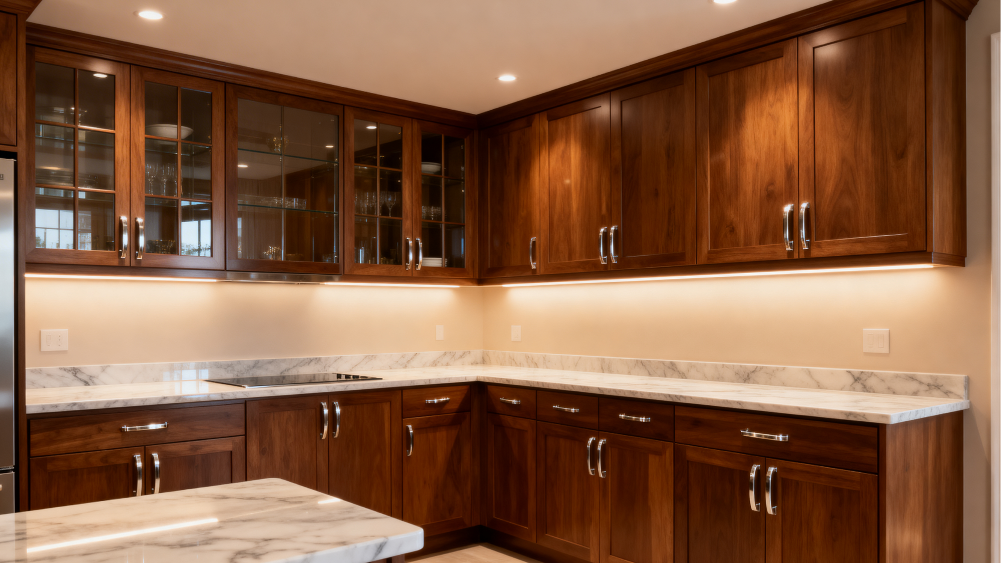 a beautiful kitchen cabinet