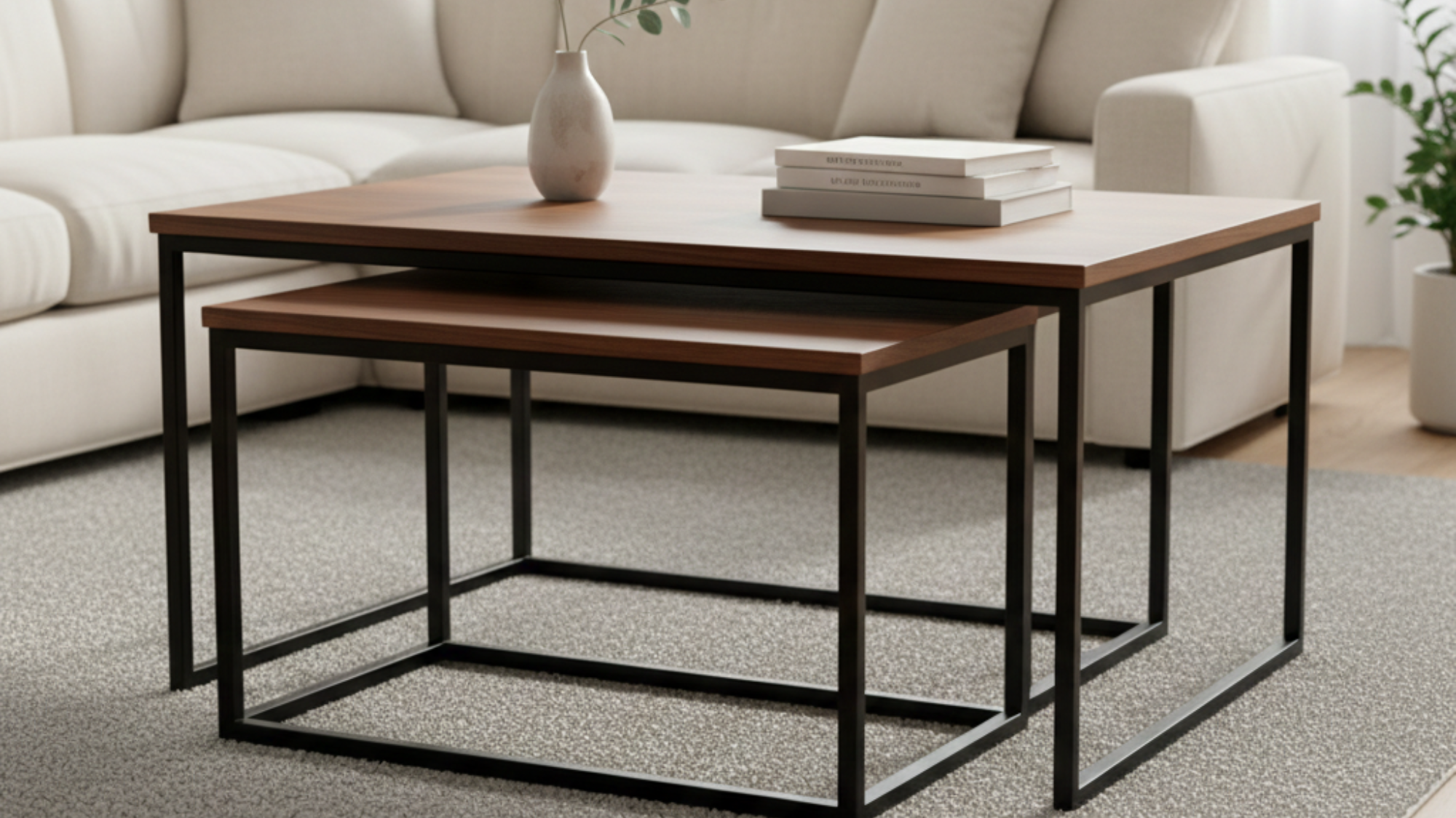 a beautiful nesting table