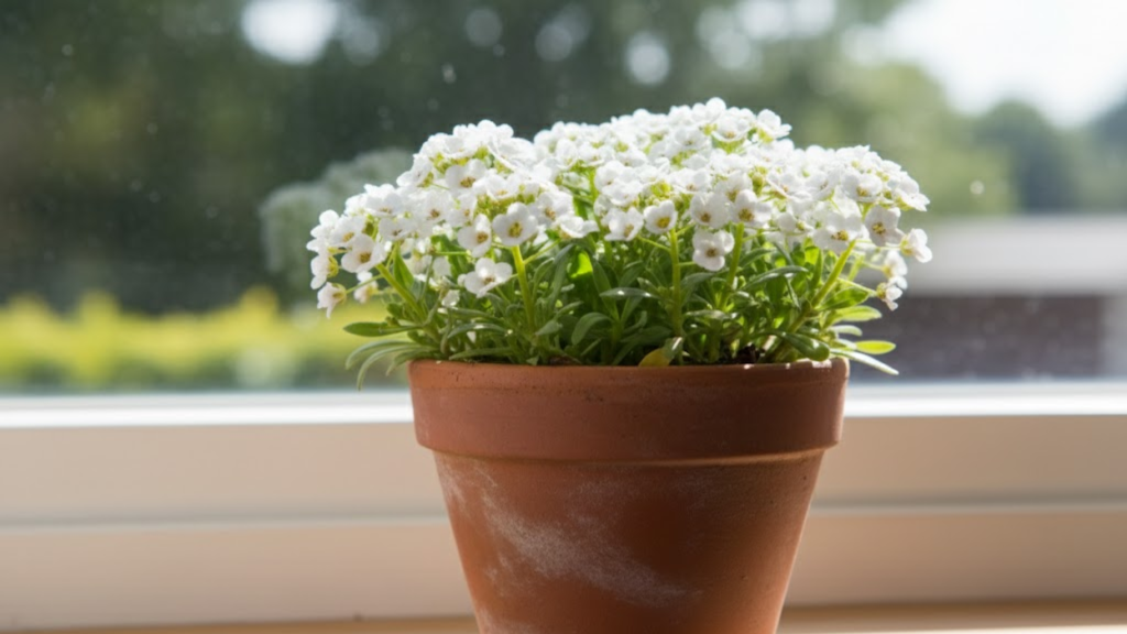 alyssum easy flowers to grow in small pots