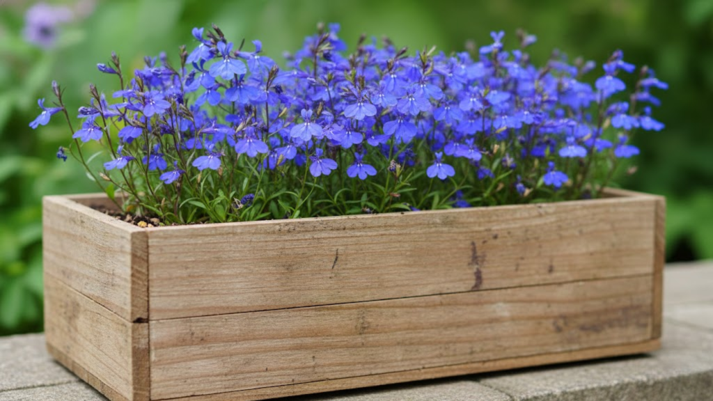 blue lobelia easy flowers to grow in containers