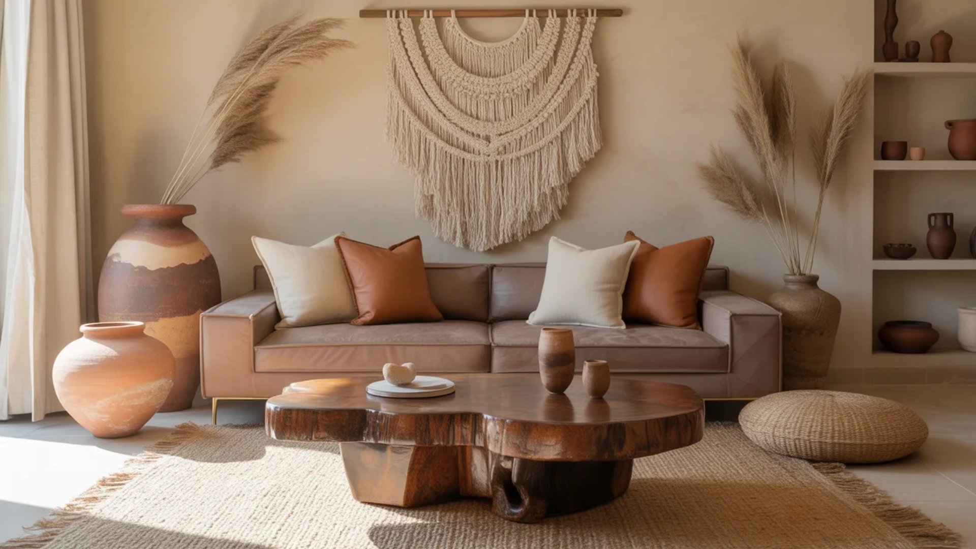 boho space featuring handcrafted accents