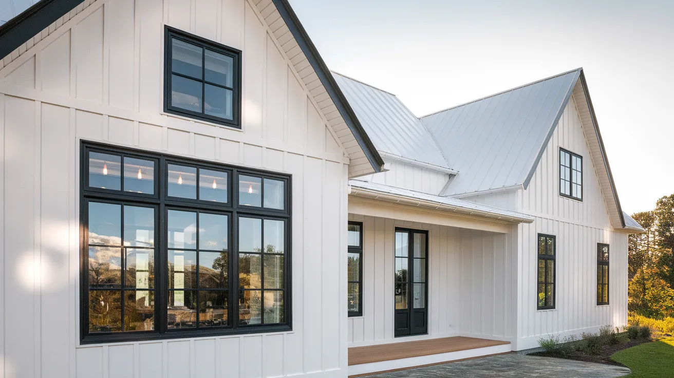 bold black exterior window trim