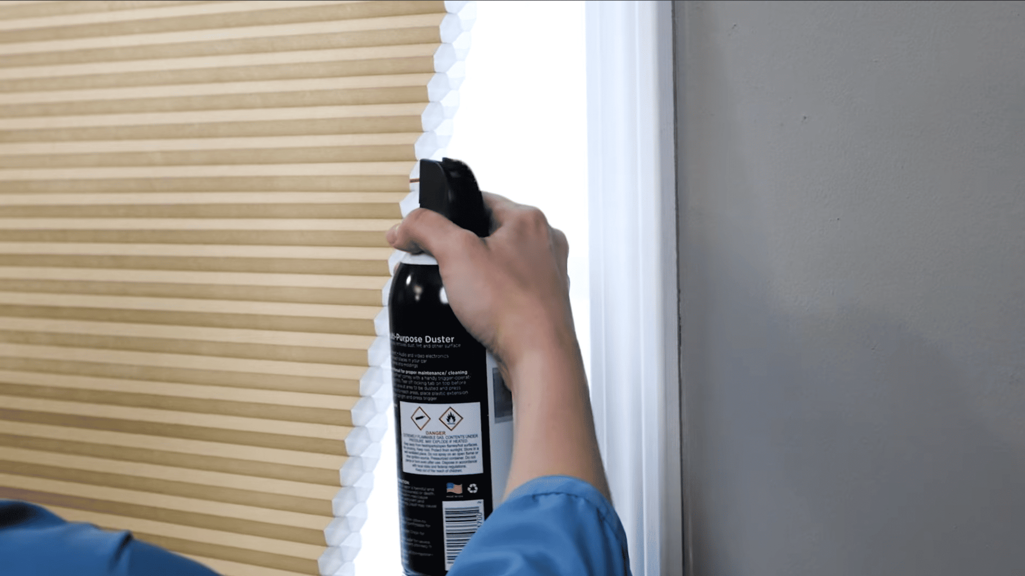 deep cleaning using compressed air