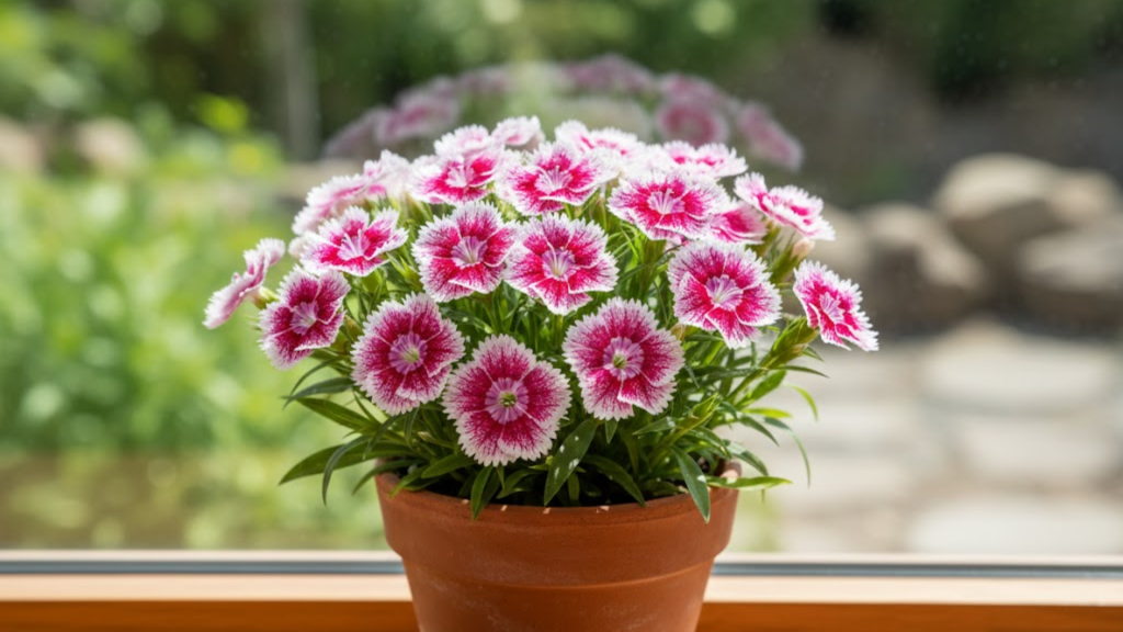 dianthus easy flowers to grow in small pots