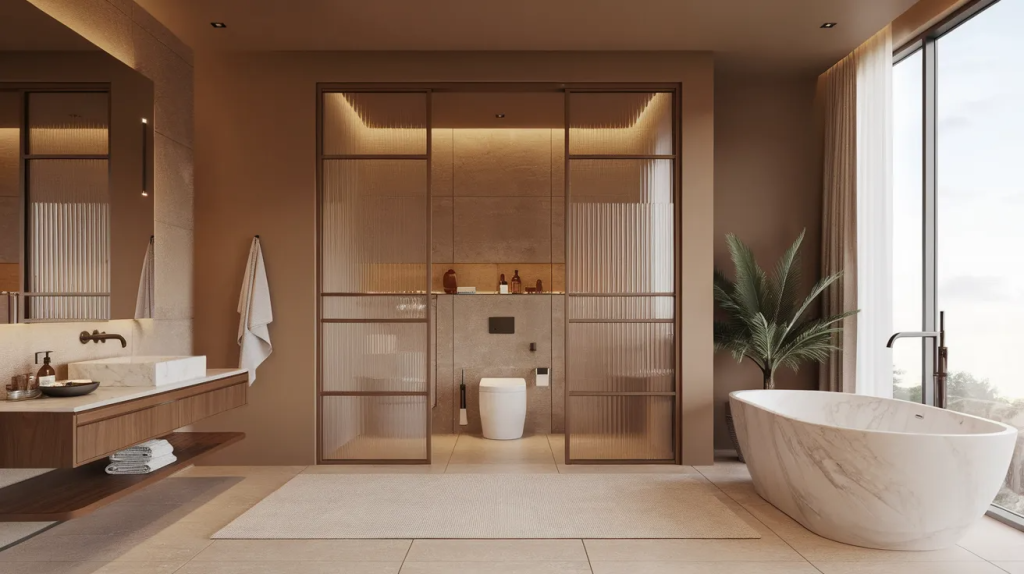earth tone modern luxury bathroom